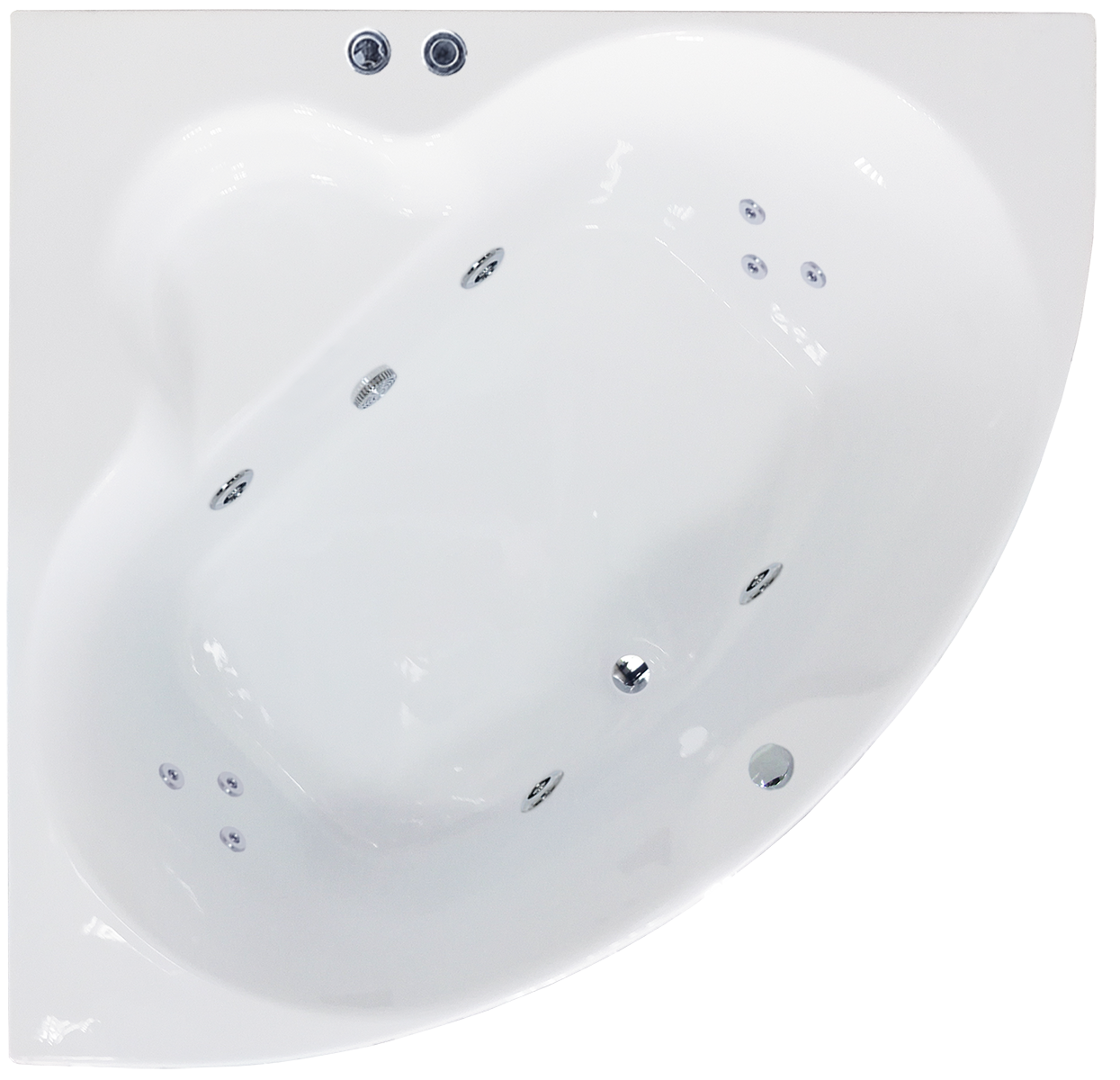 Изображение товара Гидромассажная ванна Royal Bath Fanke Comfort RB581200CO 140x140 см белая угловая акриловая