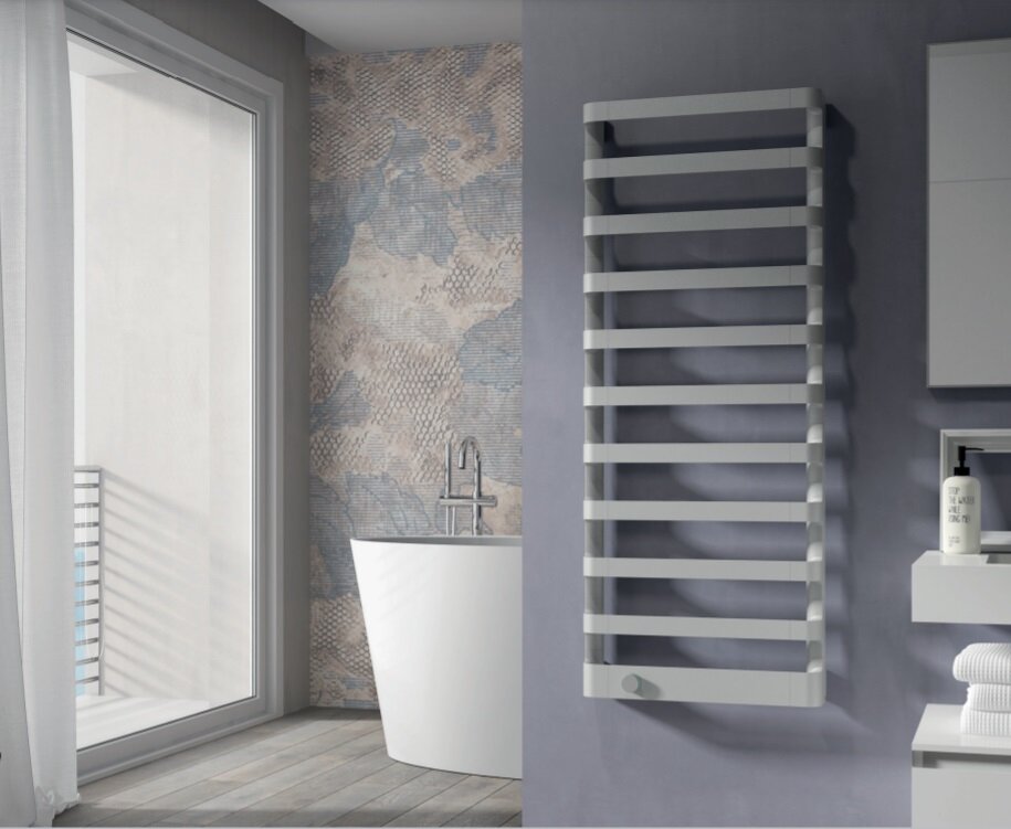 Изображение товара Полотенцесушитель электрический Irsap Step_E 1255/500 CL.50 B01, SEL050T50IR01NNN01, 11 секций, хром