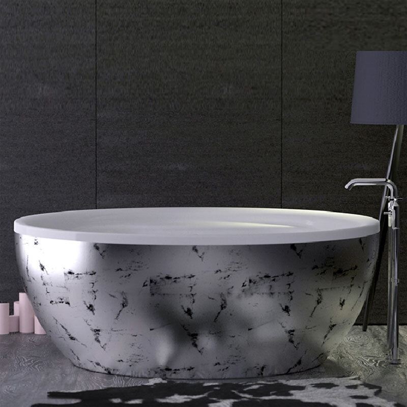 Изображение товара Акриловая ванна Knief Club 160х62 см круглая отдельно стоящая с системой Click-Clack