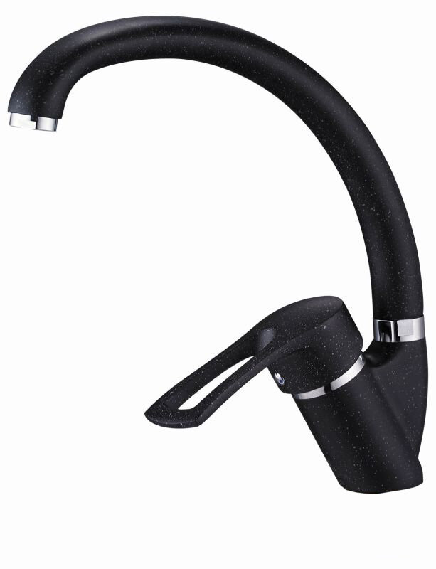 Изображение товара Смеситель Solone KAK4-A181KB для кухонной мойки черный, однорычажный, с поворотным изливом