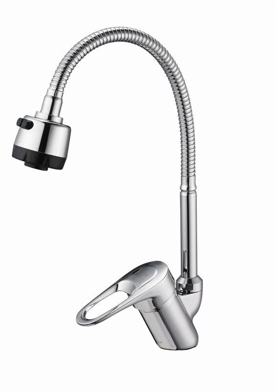 Изображение товара Смеситель для кухонной мойки Solone KAD4-B043 хром с гибким изливом