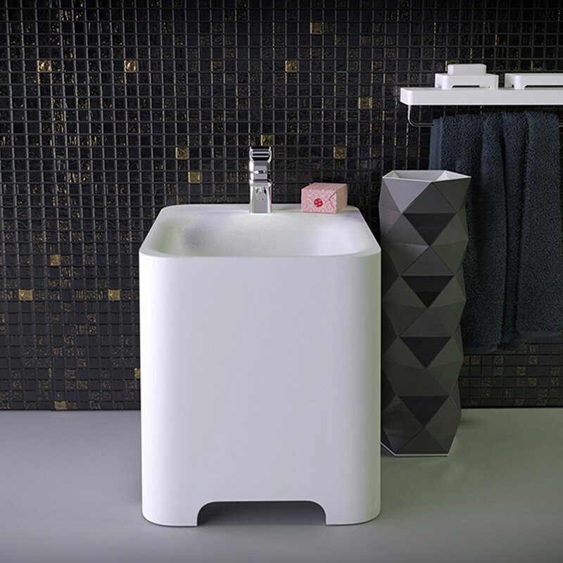Изображение товара Напольное биде Knief Feel 58x39x42 см белое с отверстием под смеситель