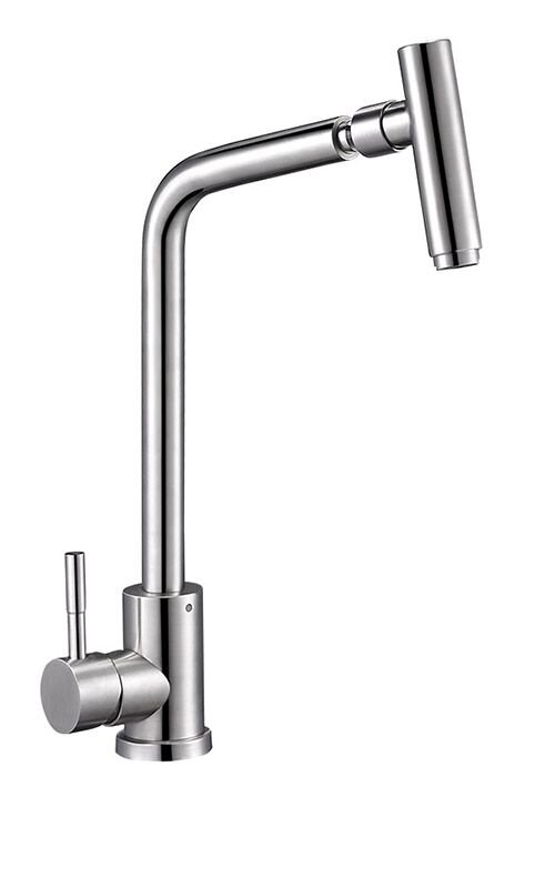 Изображение товара Смеситель Solone EZA4-C090 для кухонной мойки нержавеющая сталь Г-образный