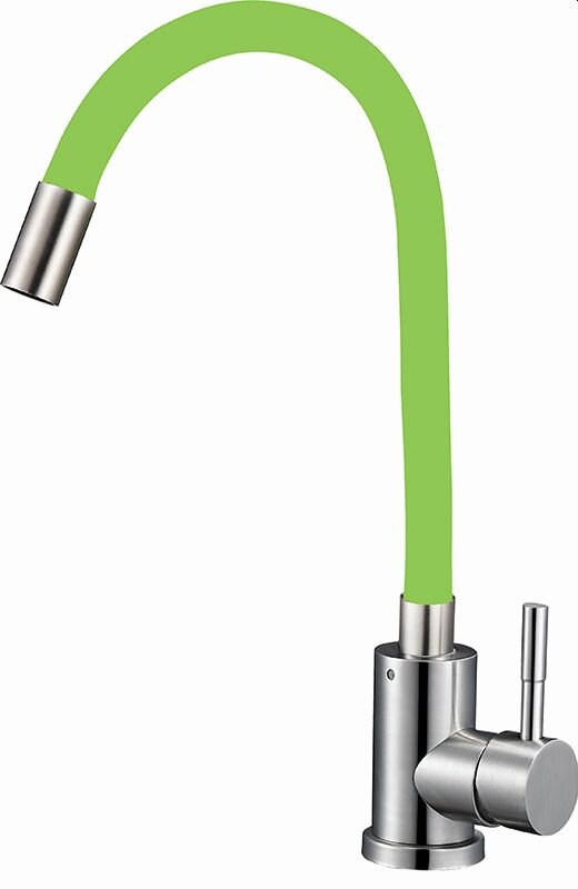 Изображение товара Смеситель Solone EZA4-F090GN для кухни с гибким зелёным изливом