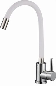 Изображение товара Смеситель Solone EZA4-F090GY для кухонной мойки с гибким серым изливом, нержавеющая сталь