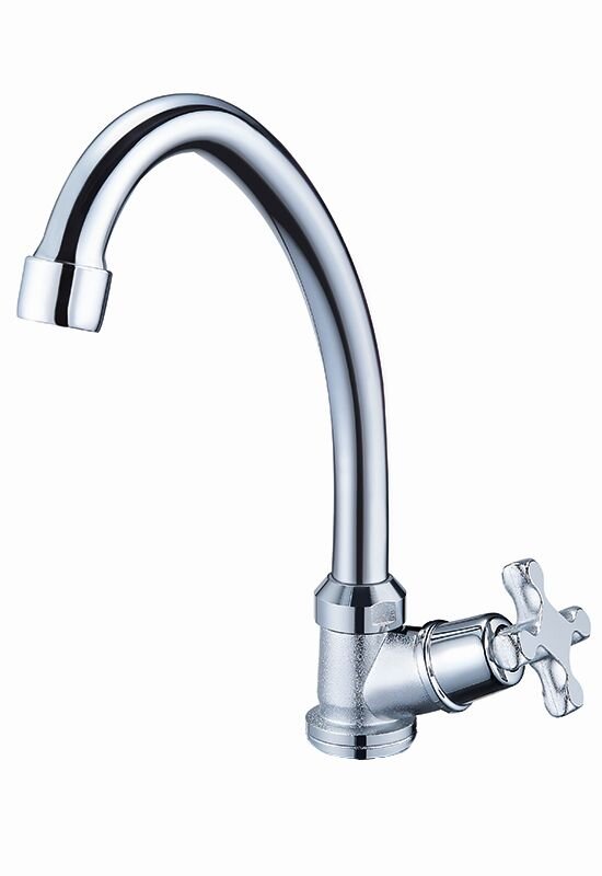 Изображение товара Кран Solone JIK1-A102-A на одну воду хромированный кухонный