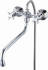 Изображение товара Смеситель Solone JIK7-A102-A для ванны и душа, с S-образным изливом, хром