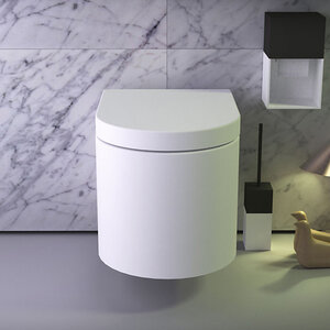 Изображение товара Подвесной унитаз Knief Glow безободковый, с крышкой микролифт