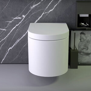 Изображение товара Подвесной унитаз Knief Pearl безободковый, с сиденьем микролифт