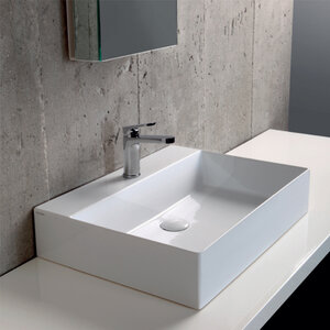 Изображение товара Раковина Azzurra Elegance накладная прямоугольная 60x45 см, белая, Италия