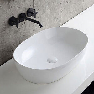 Изображение товара Раковина Azzurra Elegance Circle накладная белая овальная 60х40 см