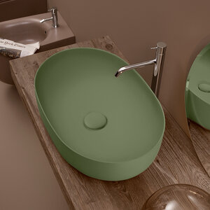 Изображение товара Раковина накладная Kerasan Nolita 534311, 60 см, цвет зеленый