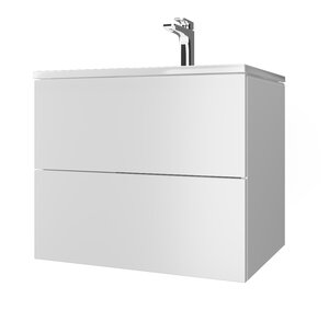 Изображение товара Тумба с раковиной 1MarKa Elena 60П У96879 Push МДФ, белый глянец