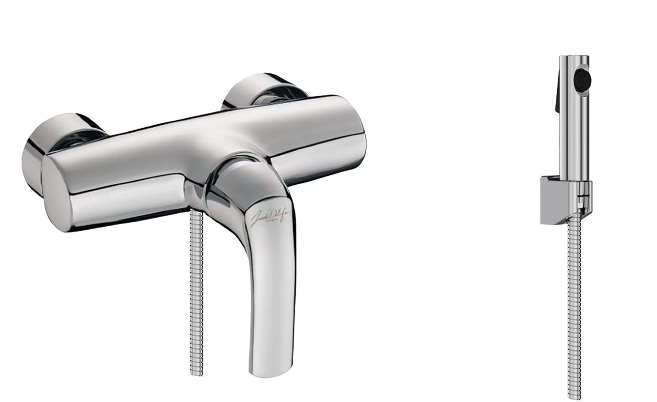 Изображение товара Гигиенический душ Jacob Delafon Cuff E71253RU-CP со смесителем и хромировым покрытием