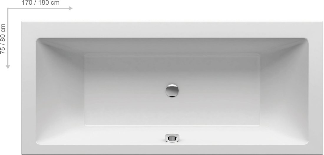Изображение товара Акриловая ванна Ravak Formy 01 Slim 170x75 см белая встраиваемая