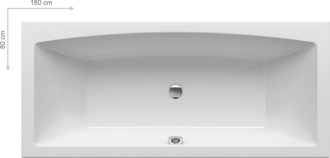 Изображение товара Акриловая ванна Ravak Formy 02 Slim, 180 x 80 см, белая, C891300000