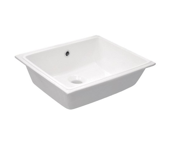 Изображение товара Раковина Kerasan Slim 022901 55 см встраиваемая прямоугольная белая