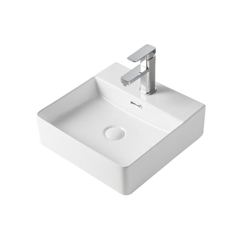 Изображение товара Раковина накладная Orange, с переливом, белый, B04-405W