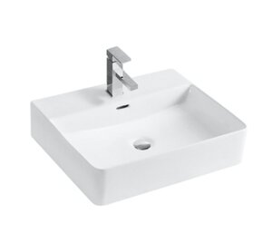 Изображение товара Накладная раковина Orange B04-500W с переливом белая прямоугольная