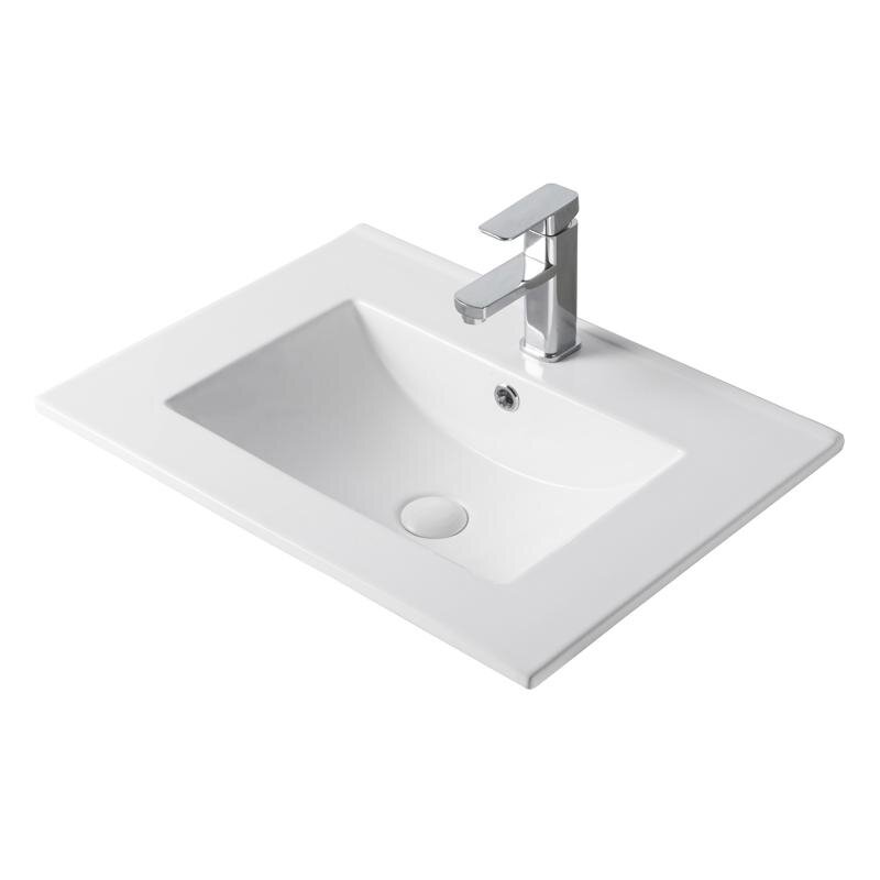 Изображение товара Раковина встраиваемая Orange B03-610W, белый, с переливом Изображение товара Раковина встраиваемая Orange B03-610W, белый, с переливом