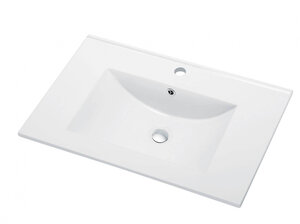 Изображение товара Раковина встраиваемая Orange B03 75 см с переливом и отверстием под смеситель