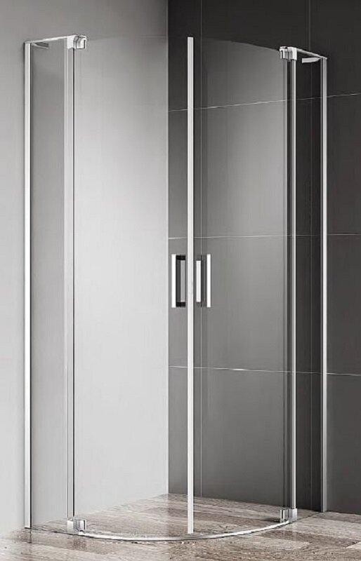 Изображение товара Душевой уголок Cezares SLIDER-R-2-90/100-C-Cr, уголок четверть круга, 90x90/100x100 см, хром, прозр