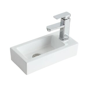 Изображение товара Раковина подвесная Orange B05-365W без перелива, смеситель справа