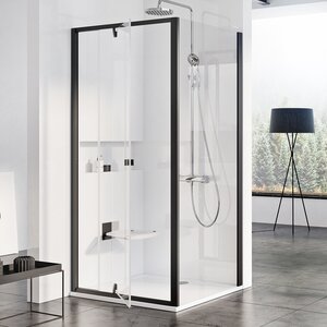 Изображение товара Душевая дверь Ravak Pivot PDOP1-80, профиль черный, витраж транспарент, 03G40300Z1