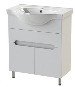 Изображение товара Тумба с раковиной Orange Rio TR 70-03, 70 см, подвесная, белый