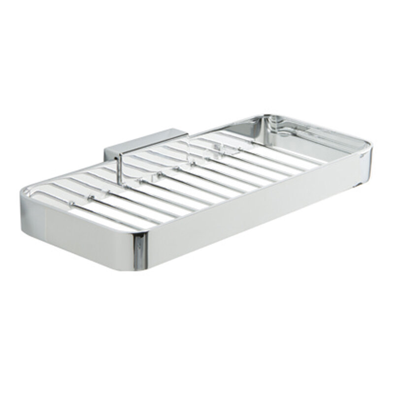 Изображение товара Корзинка-полочка Inda Lea настенная латунь 24,5x15 см хром черный