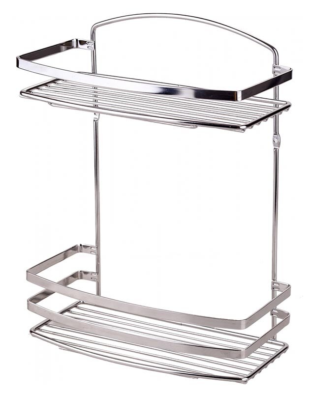 Изображение товара Полка прямая Tekno-tel BK085SSM, двухъярусная, серый матовый