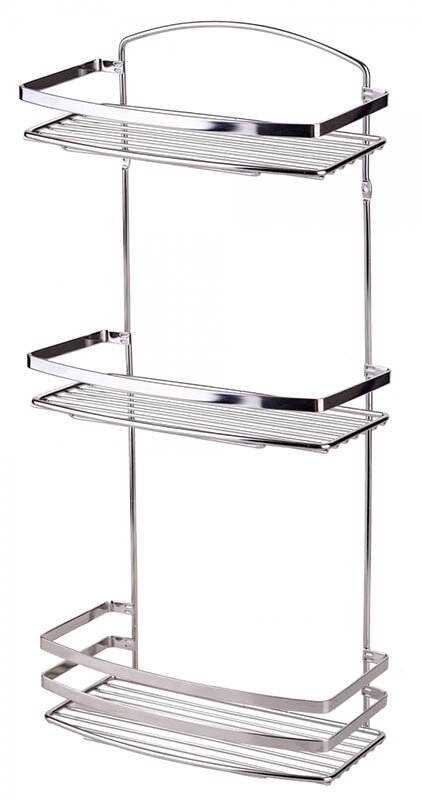 Изображение товара Полка прямая Tekno-tel трехъярусная серый матовый BK086SSМ