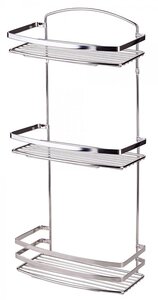 Изображение товара Полка прямая Tekno-tel BK086SSS, трехъярусная, серый глянцевый