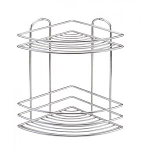 Изображение товара Полка угловая Tekno-tel BK022SSM, двухъярусная, серый матовый