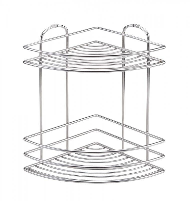 Изображение товара Полка угловая Tekno-tel BK022SSS двухъярусная серый глянцевый