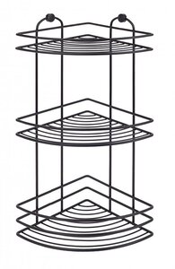 Изображение товара Полка угловая Tekno-tel BK023B, трехъярусная, чёрный матовый