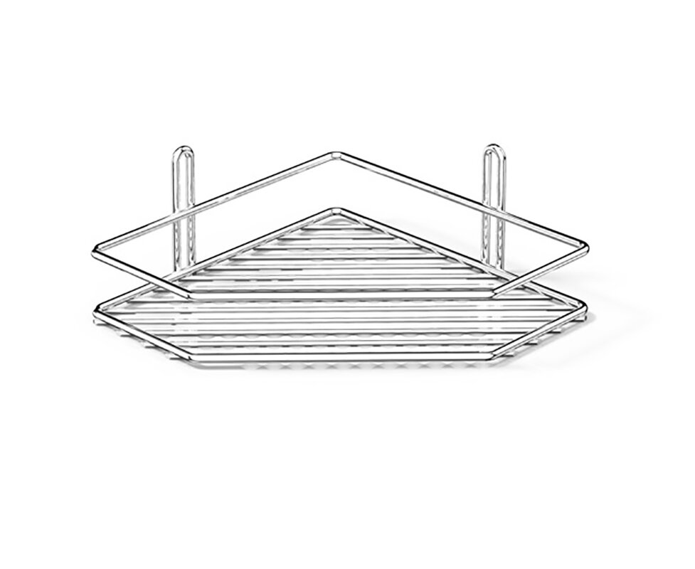 Изображение товара Угловая полка Tekno-tel ES071 хром для ванной и кухни