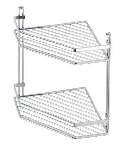 Изображение товара Полка угловая Tekno-tel ES075, двухъярусная, хром