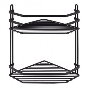 Изображение товара Угловая двухъярусная полка Tekno-tel ES075B черный матовый