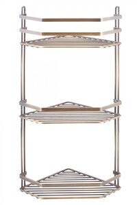 Изображение товара Полка угловая Tekno-tel ES076A, трехъярусная, бронза