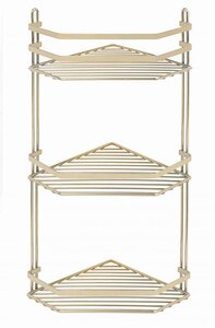 Изображение товара Полка угловая Tekno-tel ES076G, трехъярусная, золото