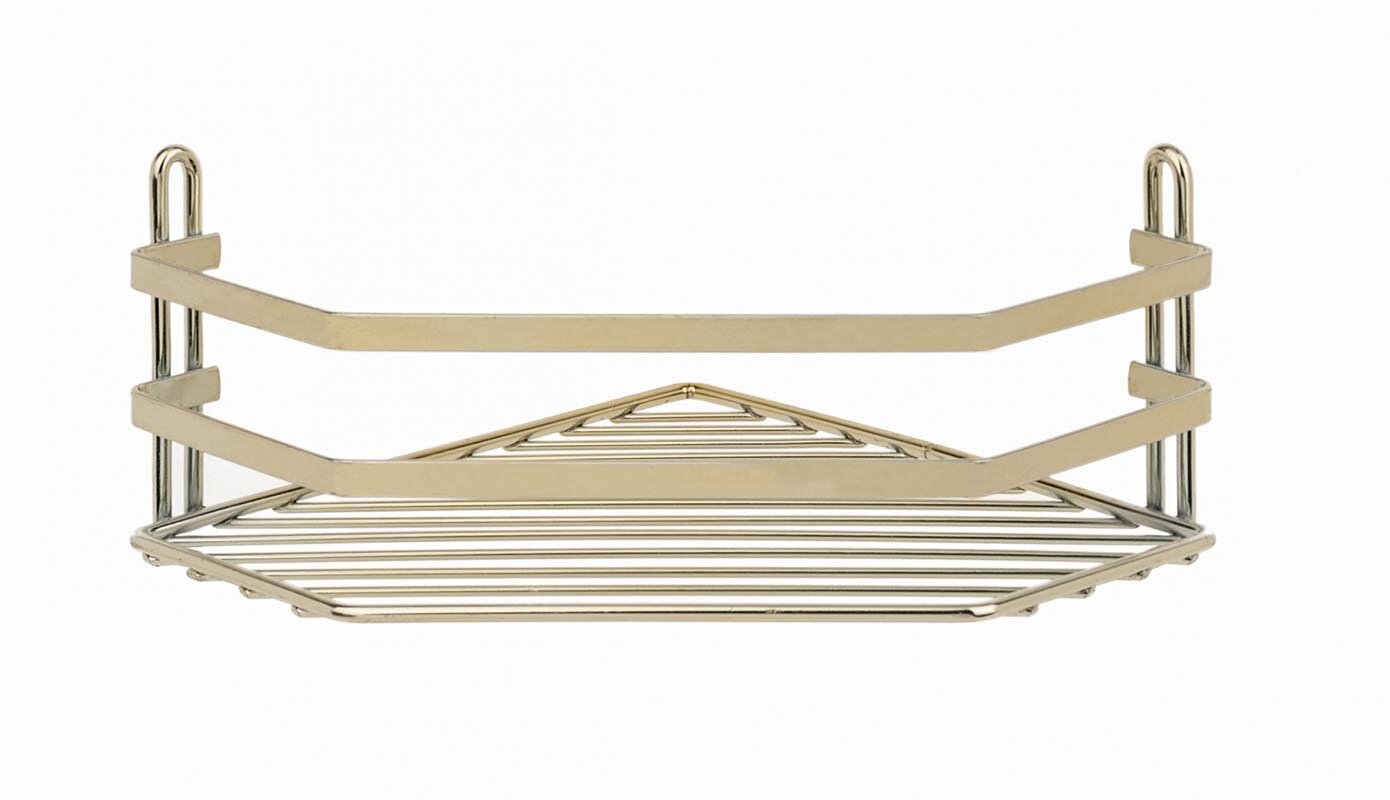 Изображение товара [Полка] Tekno-tel ES077G [Золото] Угловая настенная 10x27x20 см