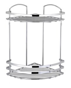 Изображение товара Полка угловая Tekno-tel LM008, двухъярусная, хром