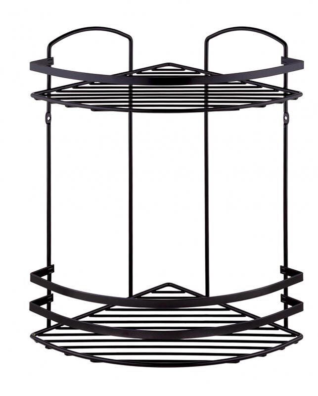 Изображение товара Угловая двухъярусная полка Tekno-tel LM008B черный матовый