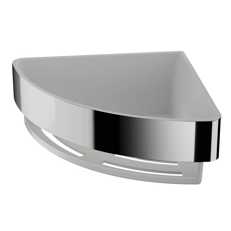 Изображение товара Угловая корзинка-полочка Inda Basket AV231AAL13, цвет хром, вставка белая