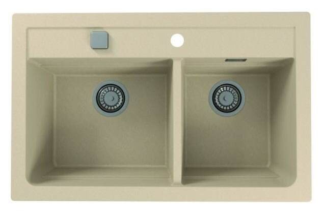 Изображение товара Кухонная мойка Alveus Granital Atrox 50 грубая гранитная композитная бежевый 790х500 мм