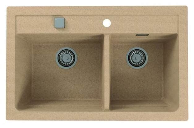 Изображение товара Кухонная мойка из гранитного композита Alveus Granital Atrox 50 1132000 бежевый 790х500 мм