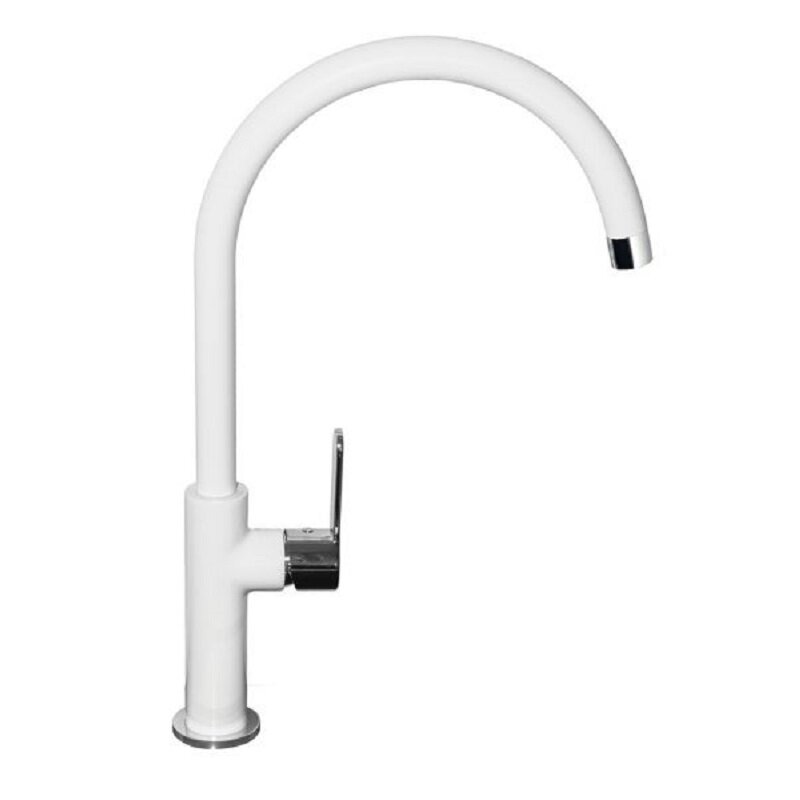 Изображение товара Смеситель для кухни Alveus Arc 80 белый матовый хром однорычажный