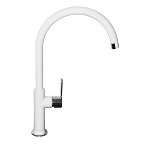 Изображение товара Смеситель для кухни Alveus Arc 80 белый матовый хром однорычажный