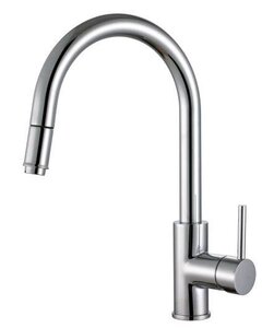Изображение товара Смеситель для кухни Alveus Delos-P из нержавеющей стали, однорычажный, поворотный
